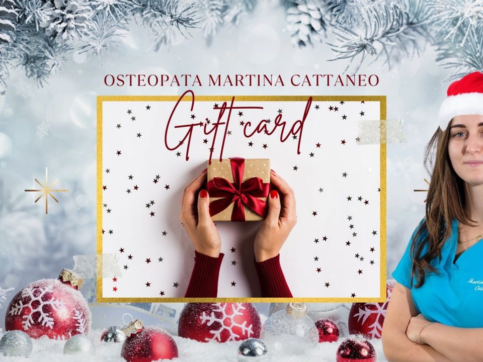 Idee regalo di Natale Gift Card Osteopata Martina Cattaneo a monza brianza